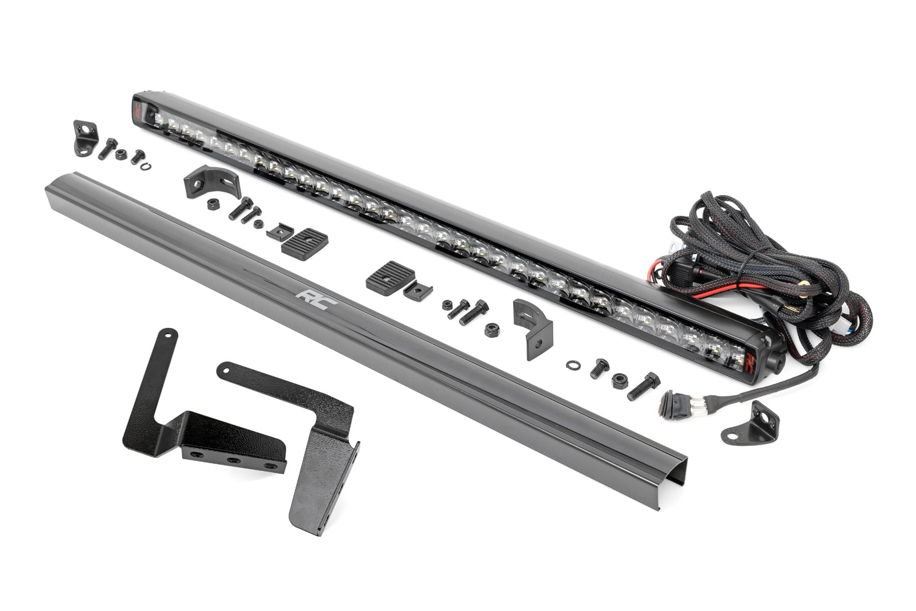 LED Light Kit | Bumper Mount | 30" Spectrum Single Row | Toyota Tundra (14-21) by Rough Country