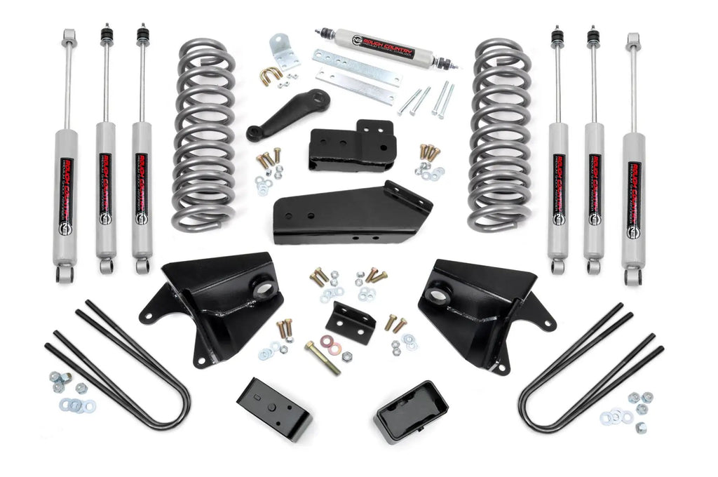 4 Inch Lift Kit | Quad Front Shocks | Rear Blocks | Ford Bronco 4WD (80-96) by Rough Country